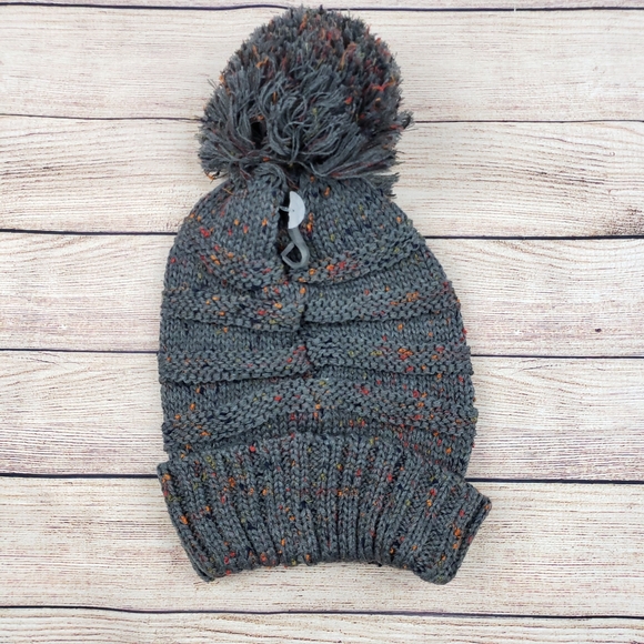 C.C flecked slouchy pom beanie - Picture 2 of 4